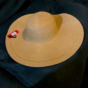 STRAW LUREX WOMEN'S FLOPPY HAT